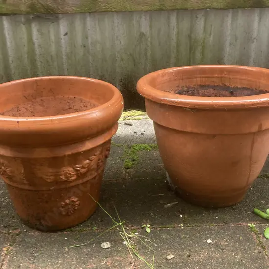Italian Terracotta Planter & Another Terracotta Planter
